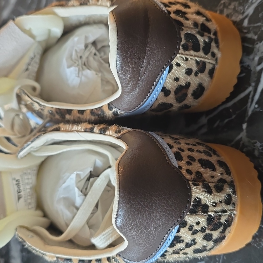 Gola Women's Leopard Print Sneakers with Blue Accents Retail $110.00US - Picture 9 of 16